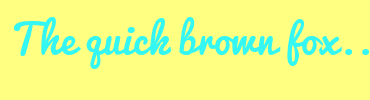 Image with Font Color 34F6F2 and Background Color FFFF82